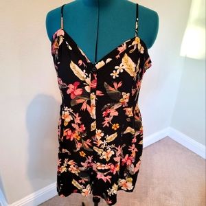 Forever21+ Spaghetti strap print romper